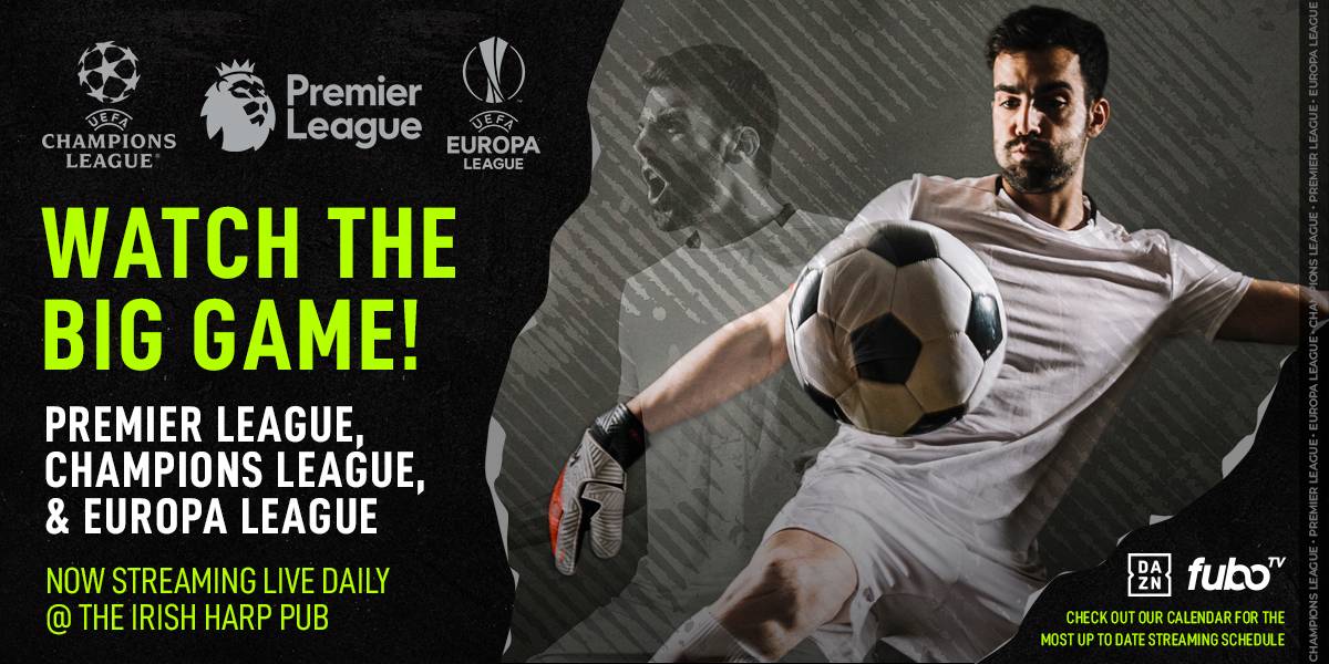 European Football Games The Irish Harp Pub